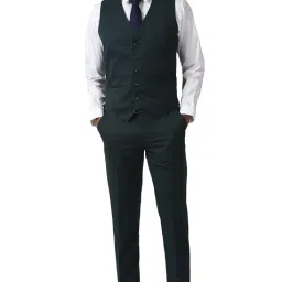 peter england Men's Polyester Blend Three Piece Business Suit Pants Set image 2