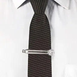 tripin Silver TIE PIN Clip TACK TIEPIN for Men with Diamond Crystal in A Gift Box TSHOTIEPINSIL2015 image 3