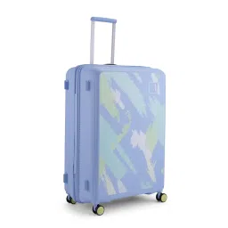 american tourister Elbrus+ Medium 68 CM with TSA Lock & 8 Wheels Suitcase/Hard PC Check-in Luggage Bag for Travel/Trolley Bag with Double 8 Spinner Wheels for Men & Women- Placid Blue image 4