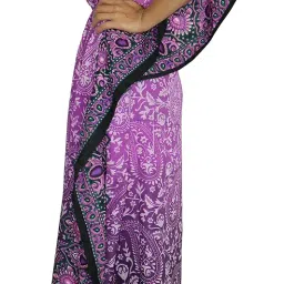 ukal Combo Pack of 2 Women's Kaftan Dress Beach Ladies Sleepwear Night Gown Robe V-Neck Cover Up Night Wear (Multicolor, Free Size) image 1