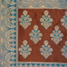 purvaja Women's Kanjiwaram Semi-Stitched Lehenga choli image 5