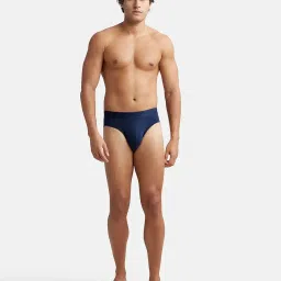 jockey Men's Cotton Brief (Pack of 1) (IC24-0105-True Navy_Large_Grey, Navy_L) image 3