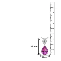 oviya Rhodium Plated Designer Solitaire Crystal Pendant for Women (PAPS2101681PR) image 2