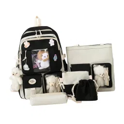 enakshi (label) 5x Women Backpack School Bag Travel Work Bag Gift Student Rucksack Casual Black|Clothing, Shoes & Accessories | Mens Accessories |Backpacks, Bags & Briefcases|1 Backpack image 5