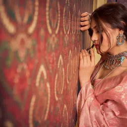 swornof Women's kanjivaram banarasi silk saree Zari Woven for festival Wedding silk with rich pallu Design sarees for women with Unstitched blouse piece image 5