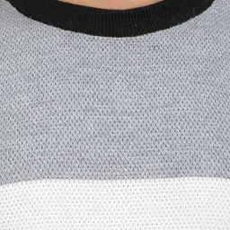 mont connett Men Woolen Round Neck Printed Striped Design Pullover Heavy Rainbow Fabric Winter Wear Pure Wool Cardigan for Men Fully Warm Pullover Cardigans Free Sizes image 3