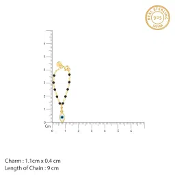 giva 925 Silver Golden Stylish Evil Eye Watch Charm,Adjustable | Gifts for Women and Girls | With Certificate of Authenticity and 925 Stamp | 6 Months Warranty image 3