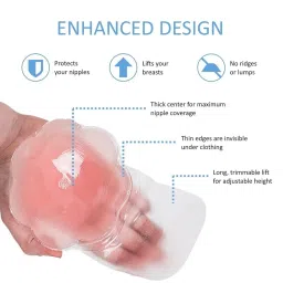 helisha Women's & Girls Pasties Slicone Wire Free Stick-On Free-Bra, Silicone Nipple Cover Bra Pad - Adhesive Reusable Nipple Pads(Free-Size) image 4