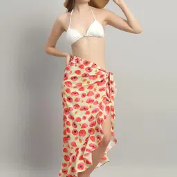 beau design Women's Stylish Wrap Skirt Sarong Polyster Trendy Digital Printed Sarongs For Beachwear And Beach Party image 2