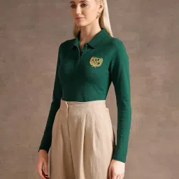 u.s. polo assn. Women's Polyester Solid Regular Fit T-Shirt image 4