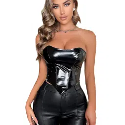 flaunt n fly Vegan Leather Inspired Corset image 1