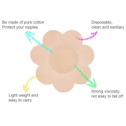 prep partners Women’s Reusable Silicone Nipple Cover Pads | Flower Shape Stick-On Pasties | Invisible Adhesive Breast Petals for Backless, Strapless & Party Dresses (Pack of 10) image 4