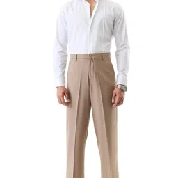 snitch Men Formal Trousers | Regular Fit Mid Rise Plain Front | Durable Polyester Blend with Smooth Texture for Office & Street Wear image 4