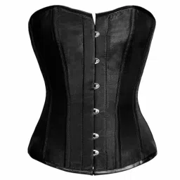 corsetvogue Stylish Black Over Bust steel Boned Corset For Womens Wear image 2