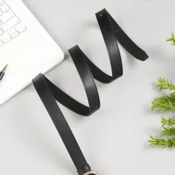 tybelt Women's Adjustable Vegan Leather Belt (Black)| Ladies belt for women Any Occasion | Waist Belt for Women up to 38 Inches (Pack of 1)_49a image 1