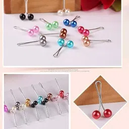 kerguelen 12 Pcs Multicolor Pearl Hijab Pins – U-Shaped Headscarf Clips for Muslim Women, Shawl & Scarf Brooch Accessories image 3