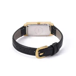 salty Water Resistant Black Leather Strap Watch for Women & Girls | Adjustable Fancy Design | Latest Fashion Accessories for Girls | Minimal Watch | Stylish Women's Wrist Watch | Ideal for Gifting image 5