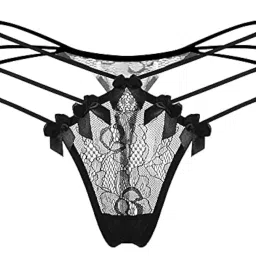 fiha Woman's Nylon & Lace Thong Panties (Pack of 1) image 2