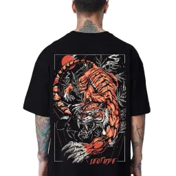 leotude Men's Cotton Oversized Fit T-Shirt image 5
