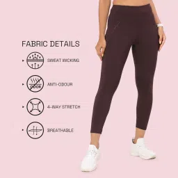 enamor Women's Skinny Fit High Rise Leggings image 3
