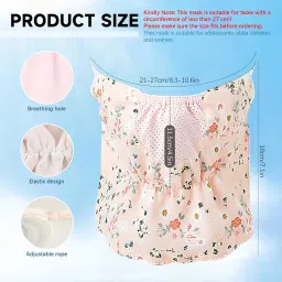 palay Face Mask for Women Sun Protection, Floral Print Face Cover for Women, Breathable Reusable Mask for Bikers, Driving, Cooking (Extender Front Hem, Adjustable Earloop) image 1