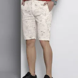 the indian garage co Men Slim Fit Printed Mid-Rise Shorts image 2