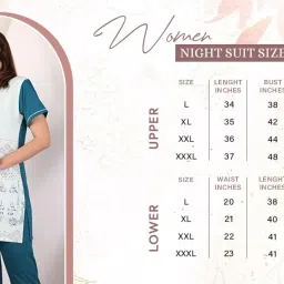 duchess Women's Cotton Printed & Embroided Long Length Night Suit Set image 1