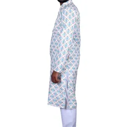 yuvina fashion Men Printed Function Wear Kurta Pajaama Multicolour image 2