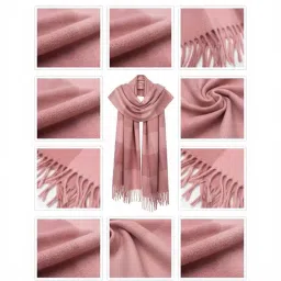 famwrapz Luxurious Plaid Fringe Scarf & Shawl Wrap Mufflar| Soft Cashmere Feel Winter Blanket Scarf for Women (58 x 175 cm) image 5