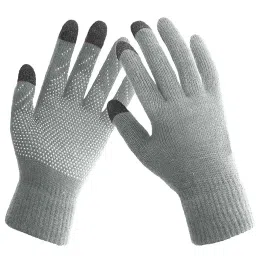 hindawi Winter Beanie Hat Scarf Gloves Set for Women Slouchy Snow Knit Skull Cap Infinity Scarves Touch Screen Gloves Mittens image 3