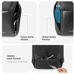craloft 26L Laptop Backpack for Men Office & Women | Travel Laptop Bag with Waterproof Zip, Scratchproof Laptop Compartment for 15.6-Inch MacBook | Fast USB Charging Port for Business, and Travel image 4