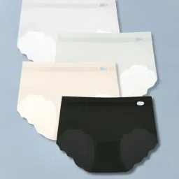 tom & gee Women's Full Coverage Mid Rise Air Seamless Panties, Pack of 4 pcs, Multicolor image 4