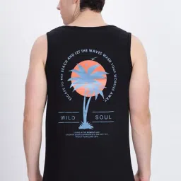 color hunt Men's 100% Cotton Regular Fit Sleeveless Printed T-Shirt||Printed Sandos image 1