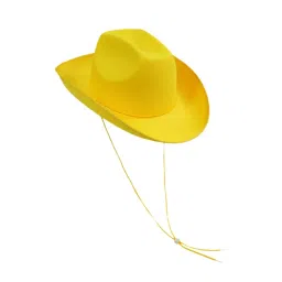 myaddiction Western Cowboy Hat Versatile with Chin Strap for Women Men Photo Props Party Yellow image 3