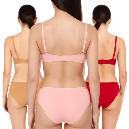 bhondubagus Hosiery Seamless Women Non Padded B Cup Lingerie Pack of 3_Multicolor image 1