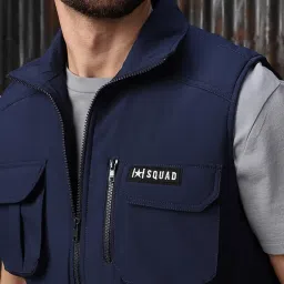 high star clothing High Star Men Polyester Printed Regular fit Collar Sleeveless Jackets 99 image 5