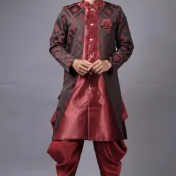 xepon Mens Ethnic Wear Wedding Sherwani & Dhoti Set image 1