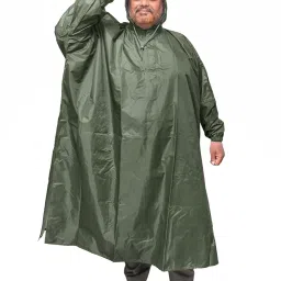 goodluck Unisex Poncho for rainy season, light weight reusable, packable and sturdy Raincoat Poncho image 2