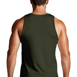 peppyzone Stylish Teddy Bear Printed 100% Cotton Vest for Men image 1