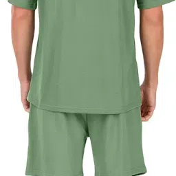 london hills Cotton Blend Casual Round Neck Co-ord Set for Men's Printed Casual Sleepwear & Loungewear Set & Night Suits Set for Men’s image 1