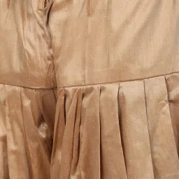 vastramay Men's Beige Silk Blend Sherwani Set image 5