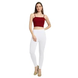 one sky Ankle Length Pocket Leggings – Solid Pattern Mid Waist Comfortable & Trendy Athletic Leggings with Functional Pockets for Women | Perfect for Gifting image 5