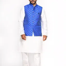 ekyaa Men’s Traditional Kurta Jacket Set - Elegant Wear for Weddings and Parties, Slim Fit, Comfortable Cotton Blend image 1