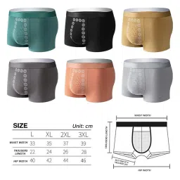fensir Men's Energetic Massage Magnetic Underwear | Breathable Boxer Brief Green image 4