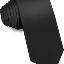 random stripe Black Tie For Men With Gifted Box Business and Wedding + Gift Box image 2