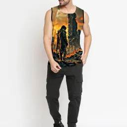 blacksmith Inferno Ops Printed Sleeeveless Sando Tank top Gym & Street wear for Men image 3
