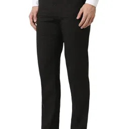 peter england Men's Regular Fit Mid Rise Pants image 1