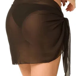 daddy come Women's Solid Color Swimsuit Cover Up | Lightweight Beach Sarong Wrap Skirt for Swimwear & Resort Wear image 2