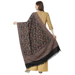 weavers villa Women's Poly Wool Woven Jaal Floral Shawl (40" X 80") image 4
