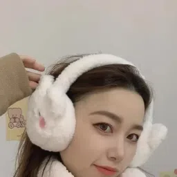 the dds store Rabbit Face 1 Cute Fluffy Ear Muff for Women Plush Earmuffs Kids Winter Earmuffs Girls Boys Cold Weather Ear Warmer image 4